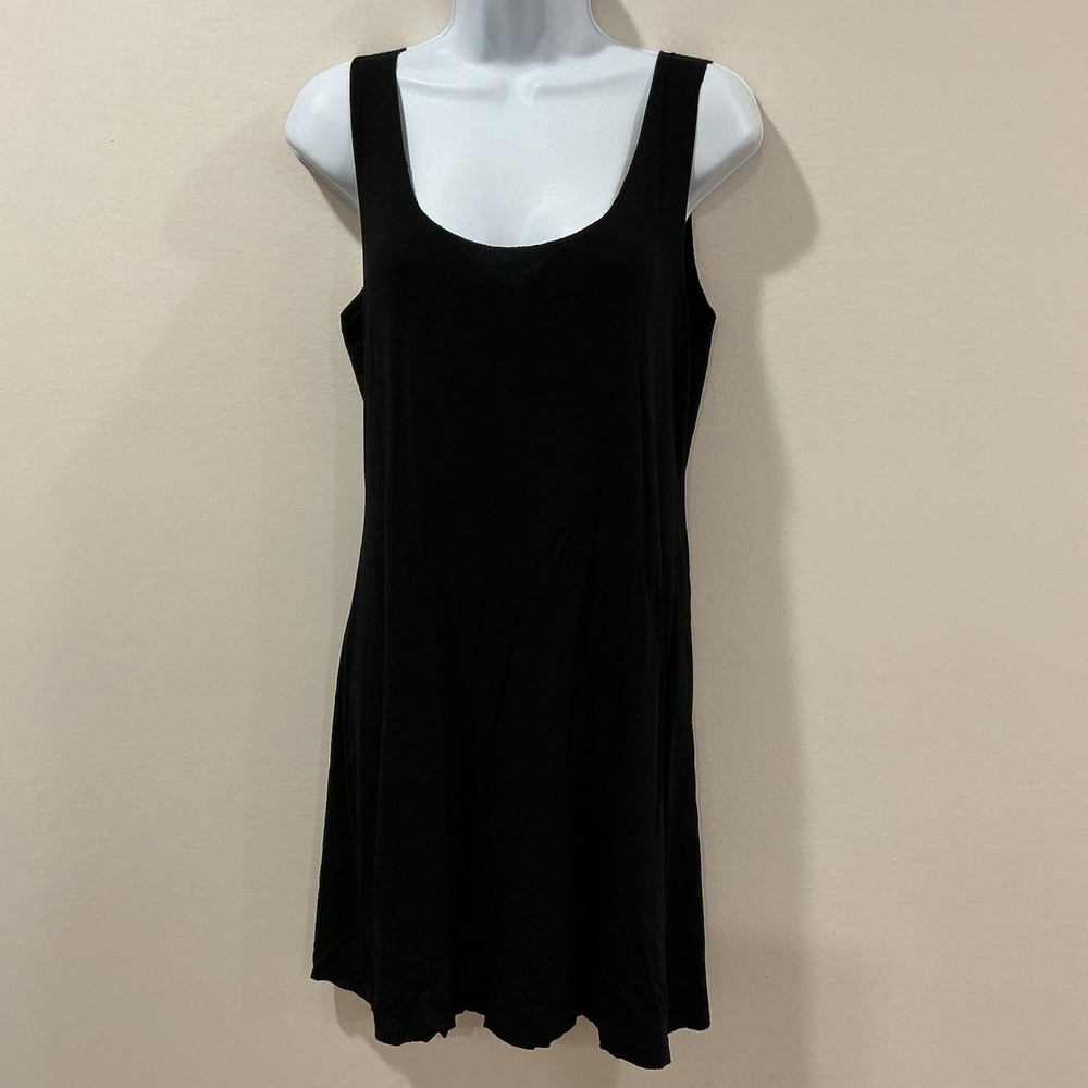 Alembika Womens Black Tank Knit Jersey Dress Size 4 (12-14) Lagenlook